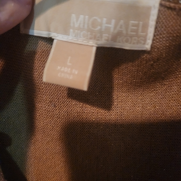 Michael Kors Gold Cowl Neck Tunic Sweater - Picture 3 of 4